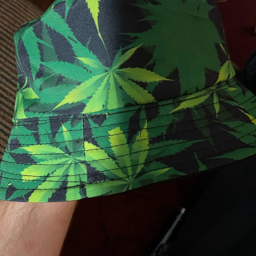 Reversible Cannabis Leaf Bucket Hat.